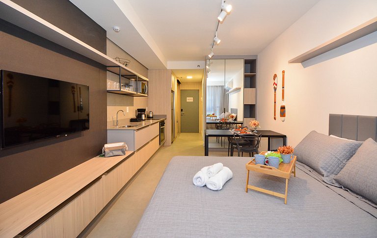 Studio em frente a UFSC e HU - Viva Trindade - CEN010